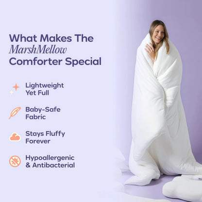 Mellow Sleep |Comforter - Double-Stuffed Ultra-Soft A-Class Fabric Heat-Adaptive Vegan Fill OEKO-TEX Certified Machine Washable