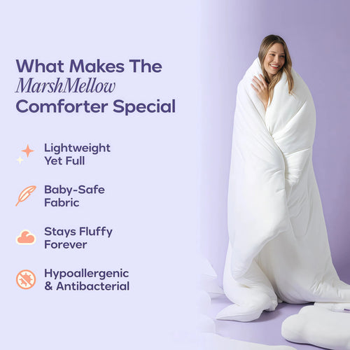 Mellow Sleep |Comforter - Double-Stuffed Ultra-Soft A-Class Fabric Heat-Adaptive Vegan Fill OEKO-TEX Certified Machine Washable