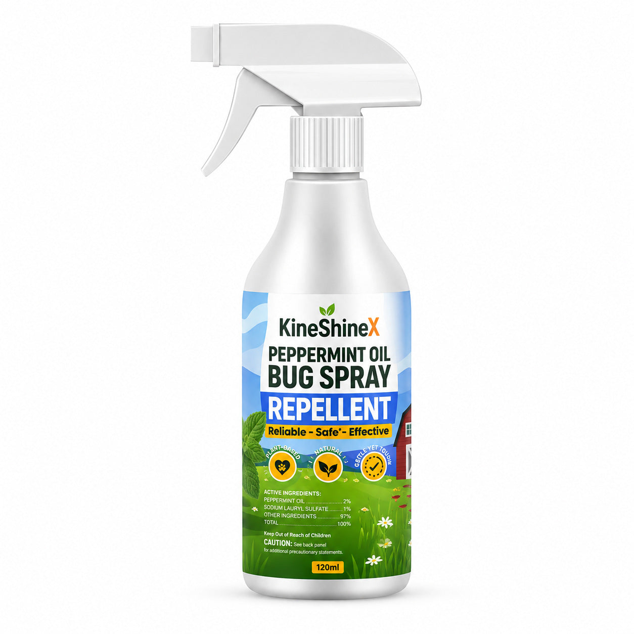 KineShineX Peppermint Essential Oil Insect Repellent Spray