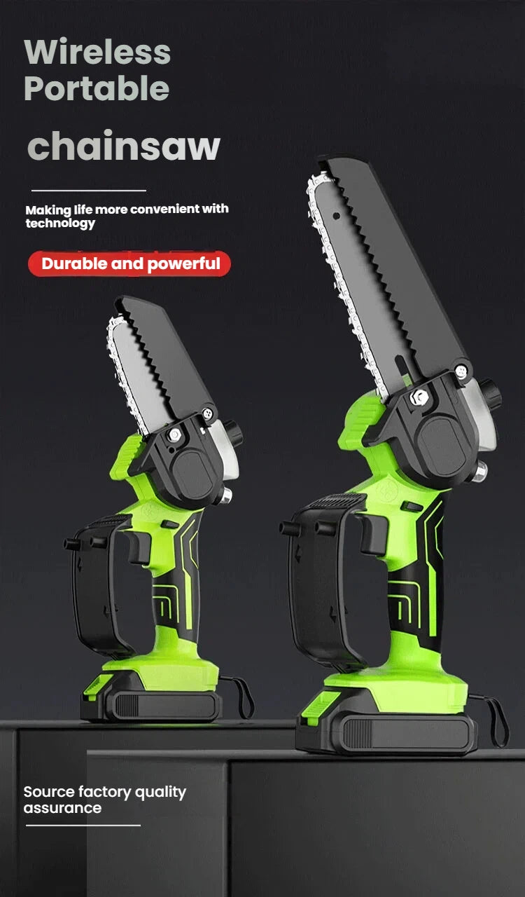 ⚡ Mini Cordless Chainsaw – From $89.99 | 21V One-Handed Pruning Saw | 4,500 RPM Pure Copper Motor 🌿