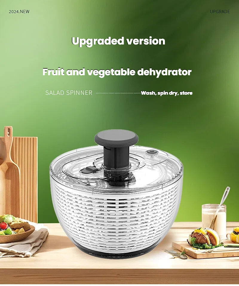 Multifunctional Press-Type Fruit and Vegetable Dehydrator, Household Drain Basket for Vegetable Salads and Fitness Meals