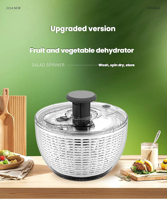 Multifunctional Press-Type Fruit and Vegetable Dehydrator, Household Drain Basket for Vegetable Salads and Fitness Meals
