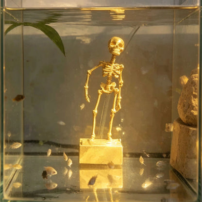 Dancing skeleton underwater