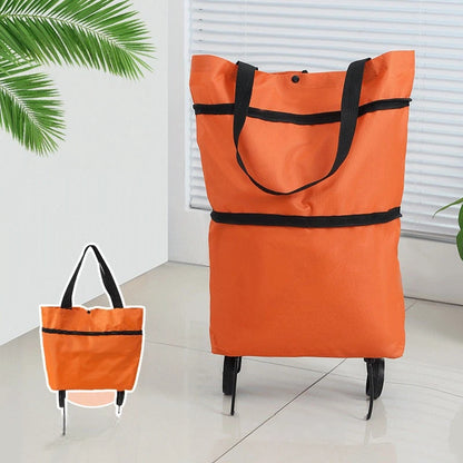 🔥HOT SALE 50% OFF - 🛍️Foldable 2-in-1 Shopping Bag