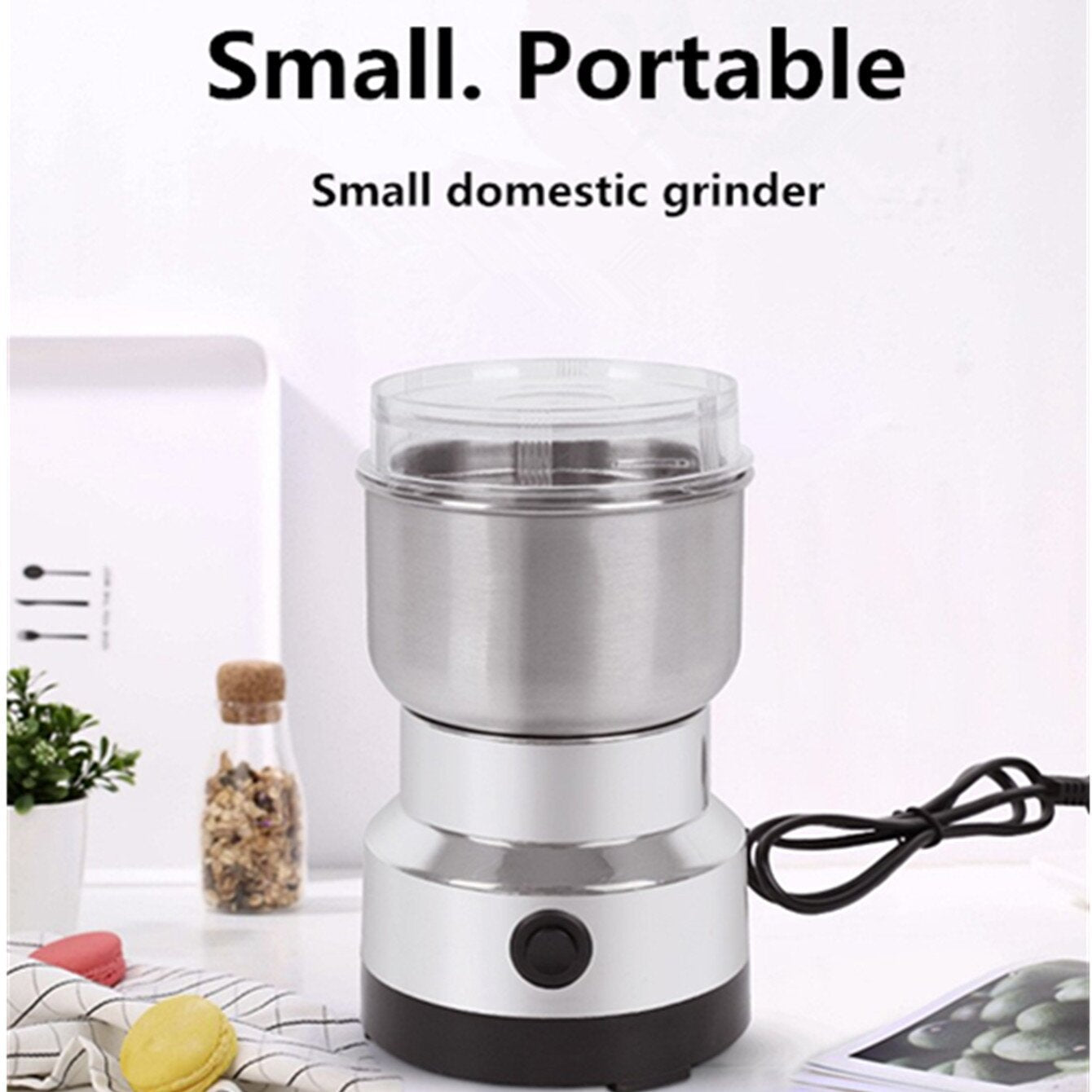 🏅High-Speed Stainless Steel Grain Grinder