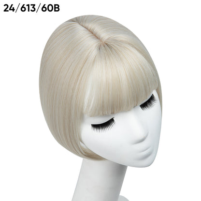 Fake bangs hairpiece for the top of the head