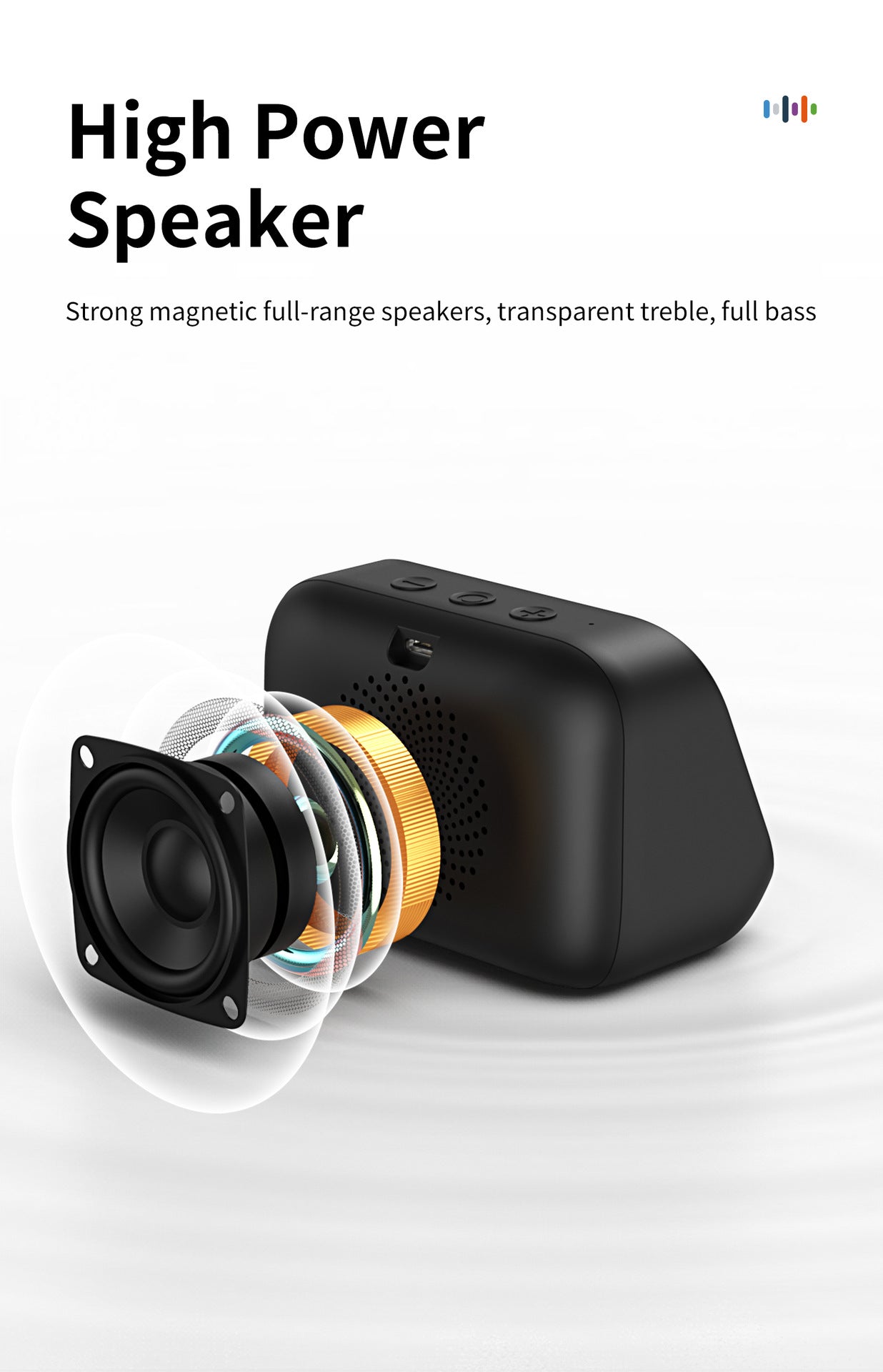 AI Screen Display Bluetooth Speaker