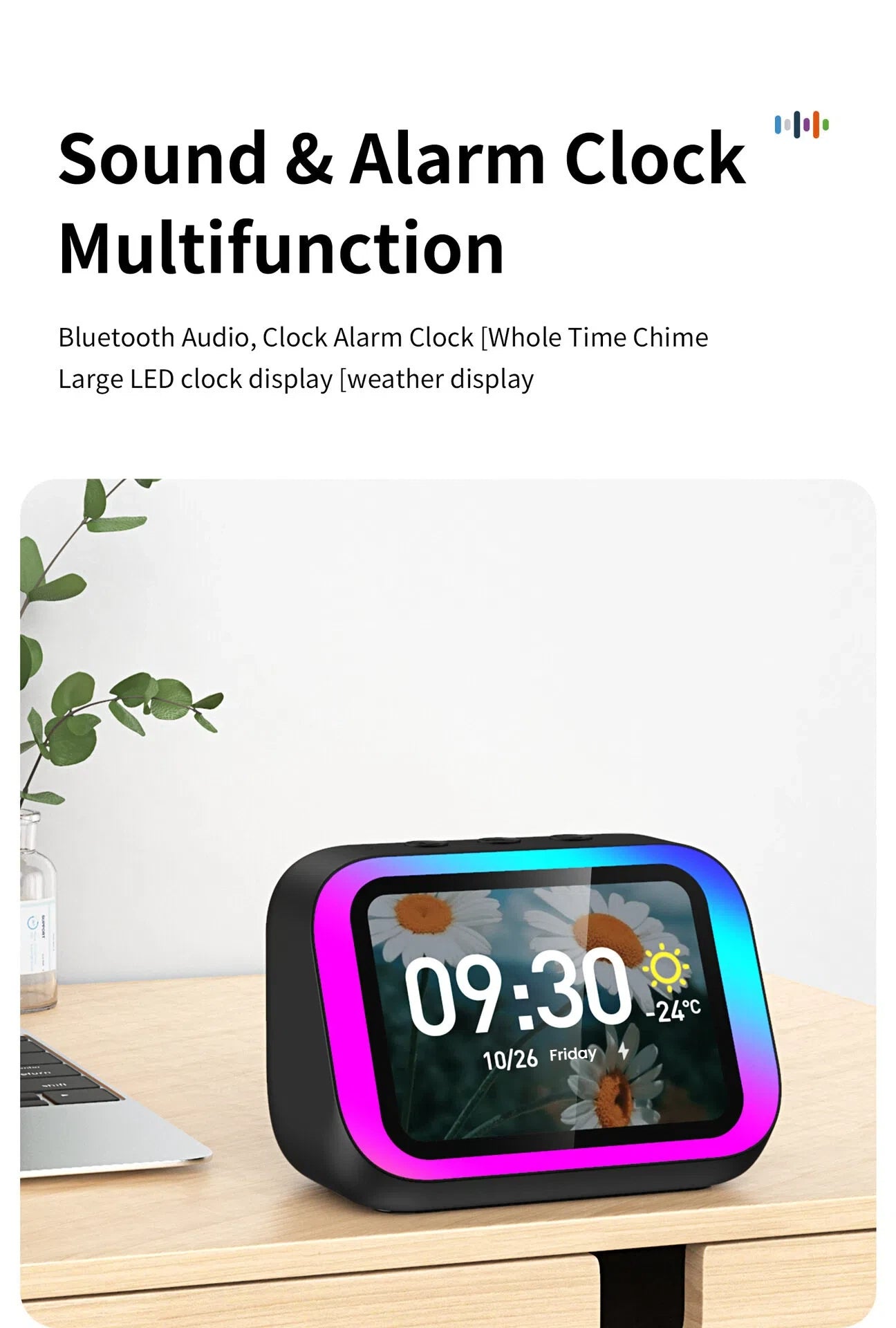 AI Screen Display Bluetooth Speaker