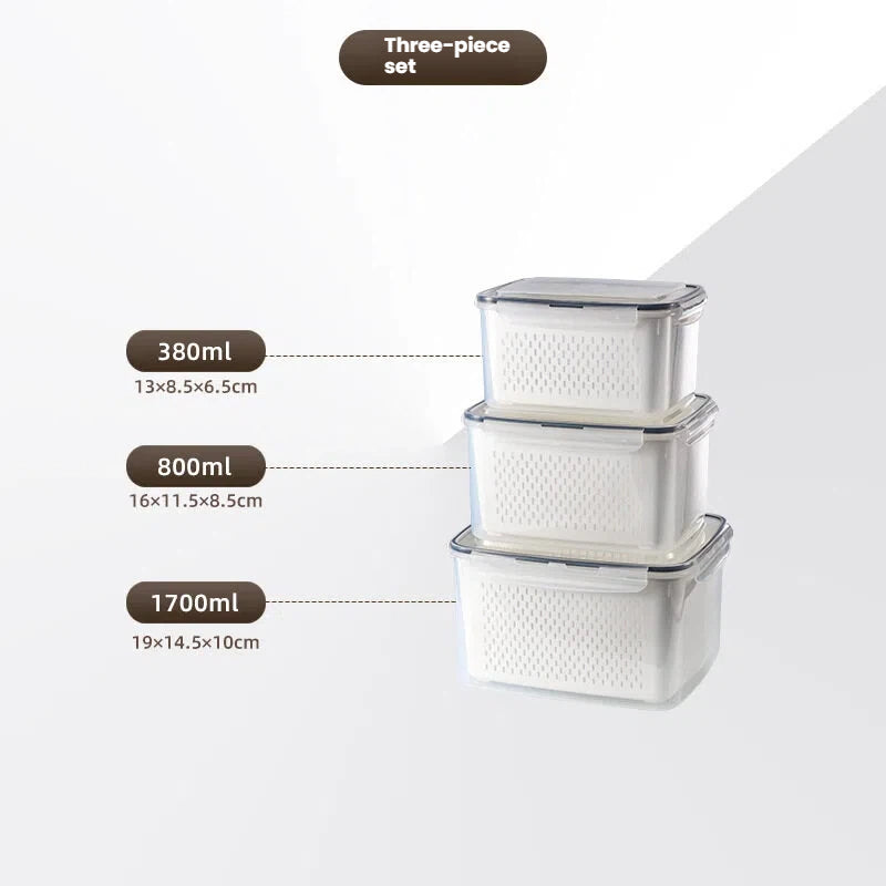 ✨ Keep Food Fresh Up to Longer! 🍓 KEMETHY 10 Pack Fruit Storage Containers with Colanders 🥬 BPA-Free Produce Saver Set 💧 Leakproof Fridge Organizer for Fruits, Vegetables, Berries, Salad, Meat & More 🏡