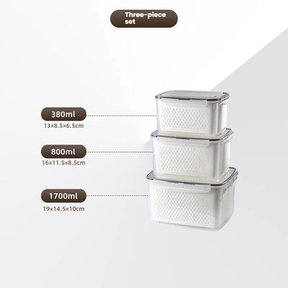 ✨ Keep Food Fresh Up to Longer! 🍓 KEMETHY 10 Pack Fruit Storage Containers with Colanders 🥬 BPA-Free Produce Saver Set 💧 Leakproof Fridge Organizer for Fruits, Vegetables, Berries, Salad, Meat & More 🏡