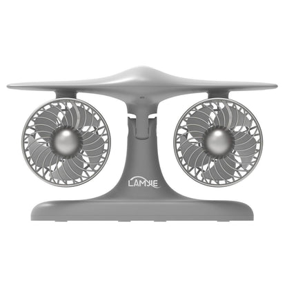 Desktop TwinFan - Compact Double Turbine Desk Fan with RGB Ambient Light for Office & Study