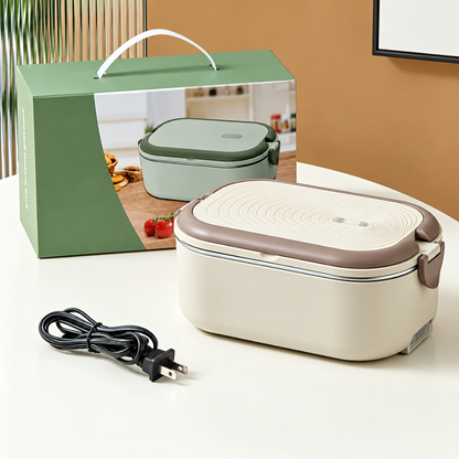 Portable Electric Heated Lunch Box Water-Free Food Warmer