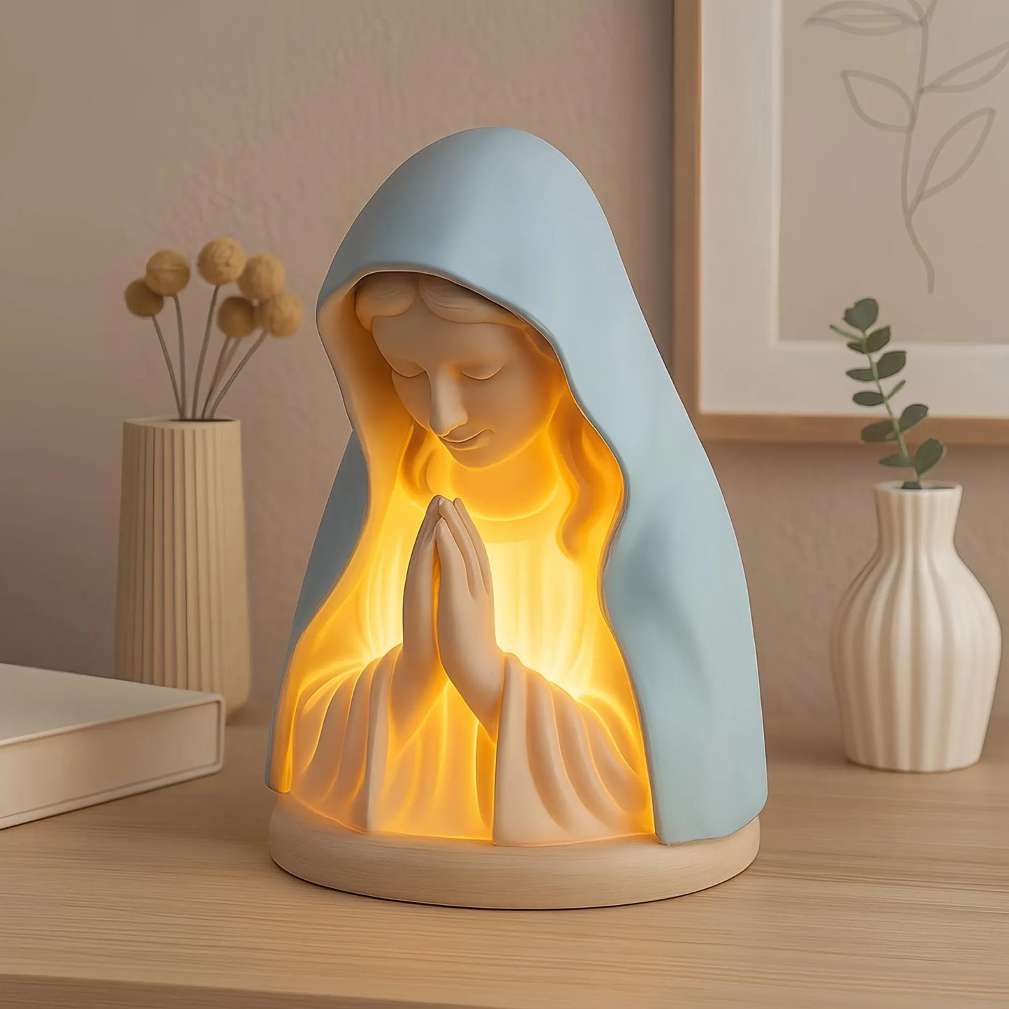 ✝️ Handmade Resin Virgin Mary Night Light – 41% OFF | A Gentle Glow of Peace & Protection 🧡🌙