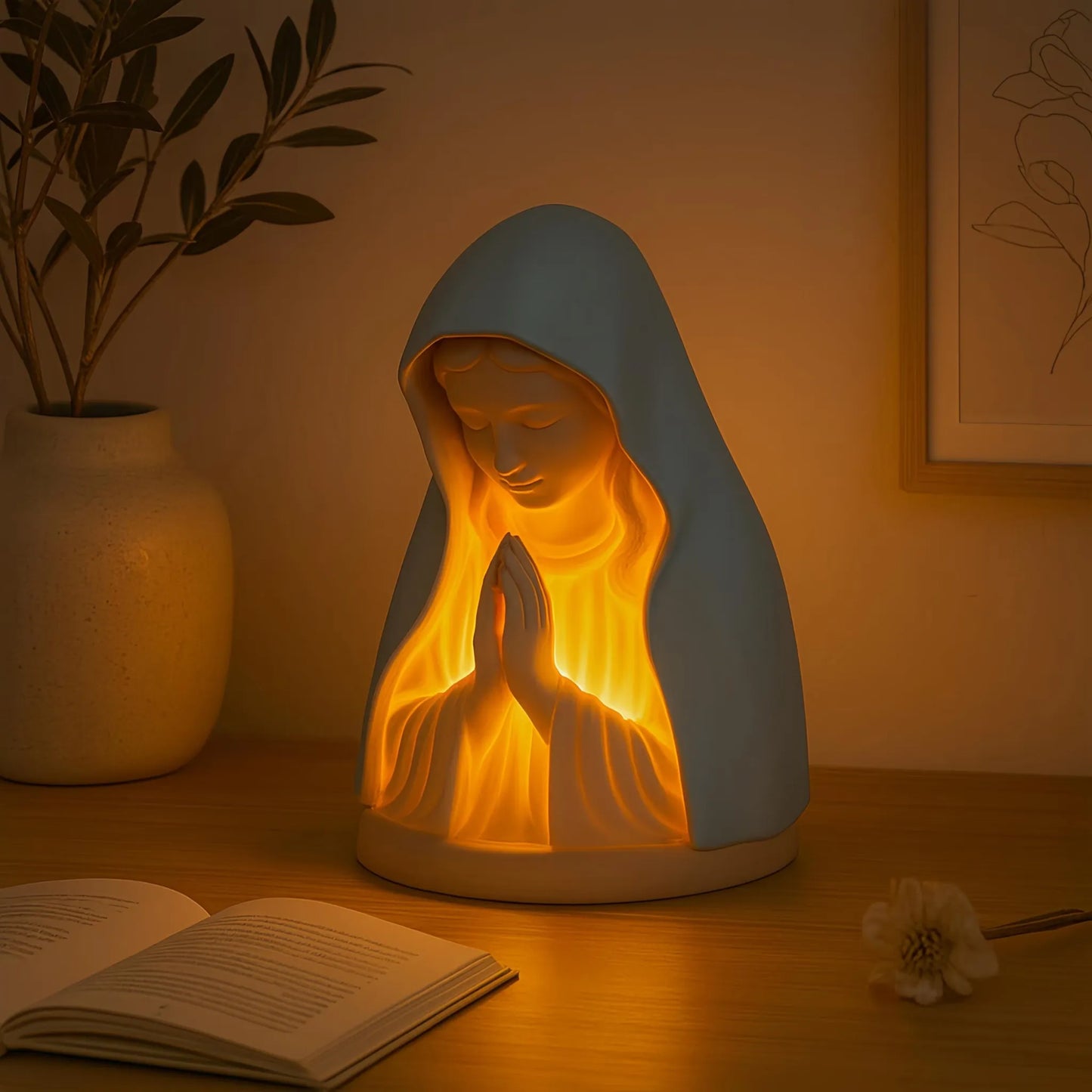 ✝️ Handmade Resin Virgin Mary Night Light – 41% OFF | A Gentle Glow of Peace & Protection 🧡🌙