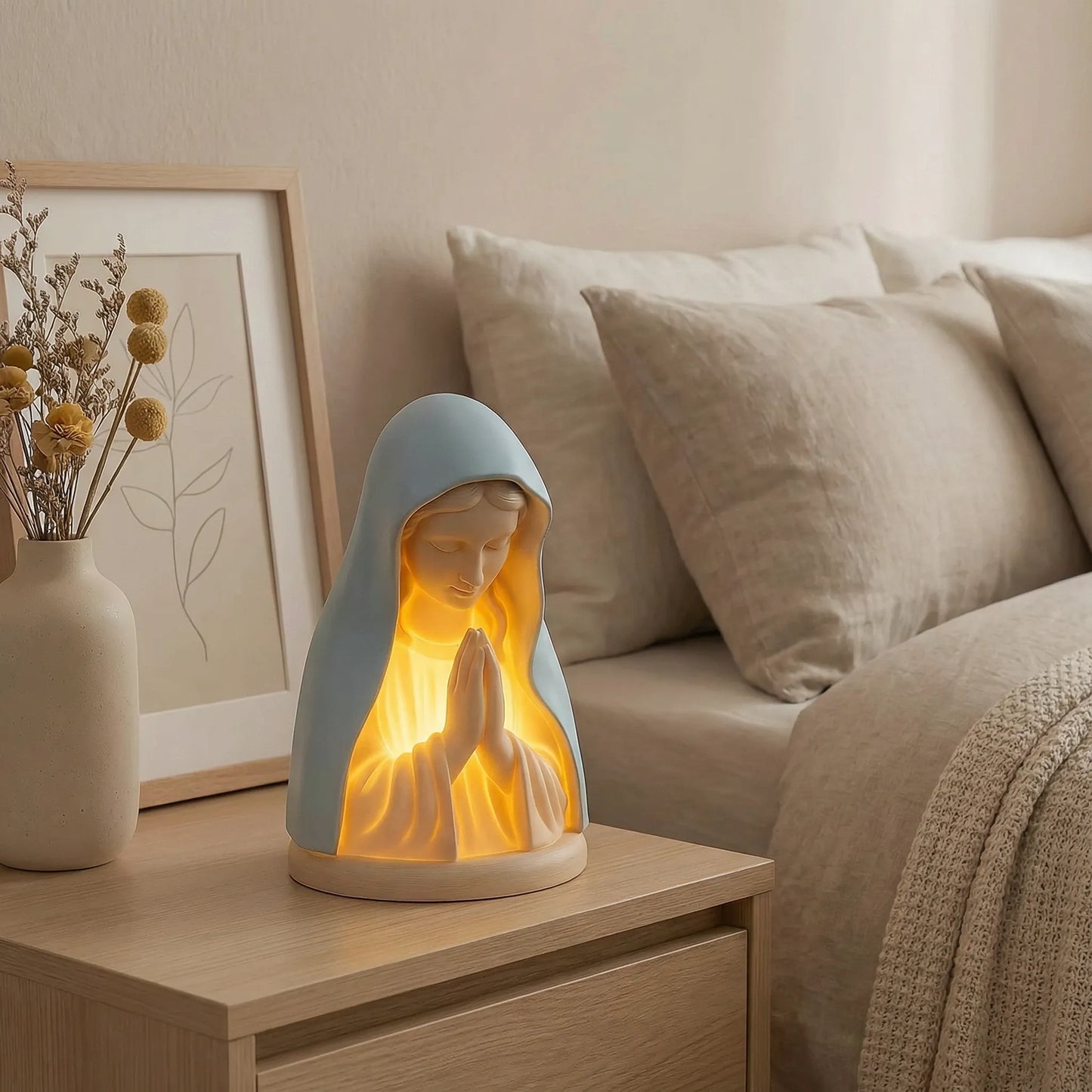 ✝️ Handmade Resin Virgin Mary Night Light – 41% OFF | A Gentle Glow of Peace & Protection 🧡🌙