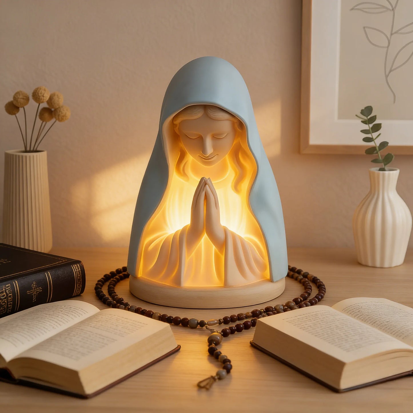 ✝️ Handmade Resin Virgin Mary Night Light – 41% OFF | A Gentle Glow of Peace & Protection 🧡🌙