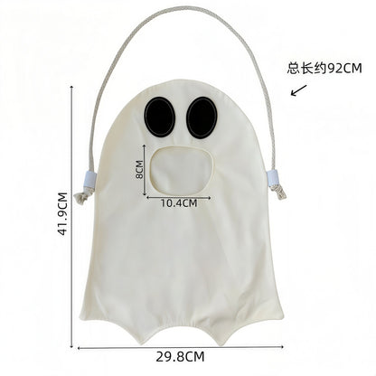 👻 DIY Halloween Ghost Candy Bag | Interactive Feed-Mouth Trick-or-Treat Bucket for Kids 🍬✨