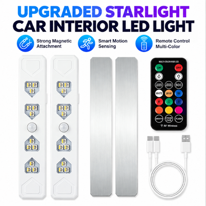 🚗✨ Wireless Car Interior LED Lights – Automatic Sensor Ambient Lighting for Cars, SUVs & Trucks