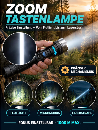 🔦【Ultra Bright Sky Cannon】Ultra-bright white laser flashlight, rechargeable and portable for emergencies