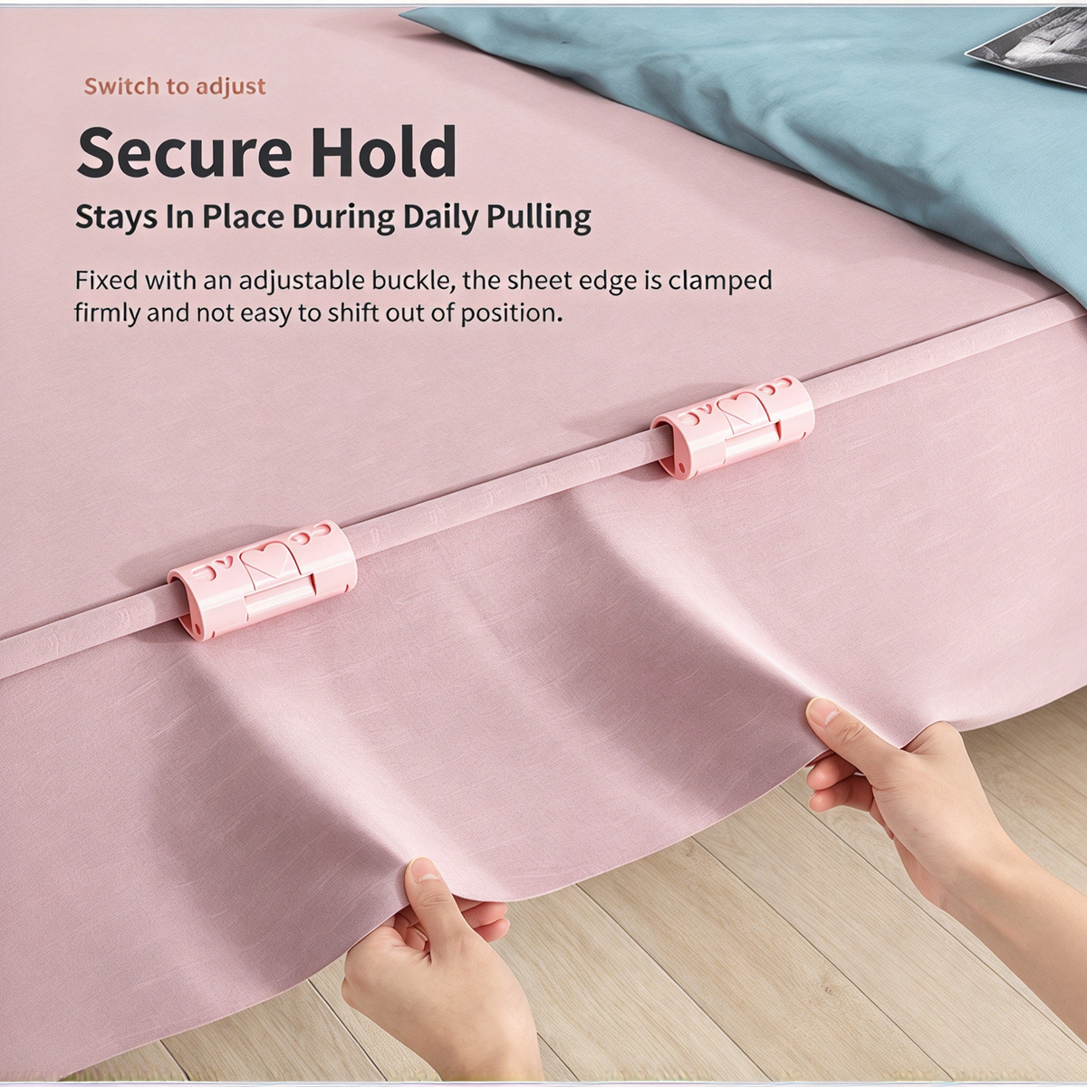 🛏️ 6 PCS Bed Sheet Holder Clips – Easy-Lock Fasteners for Neater, Stay-in-Place Bedding ✨