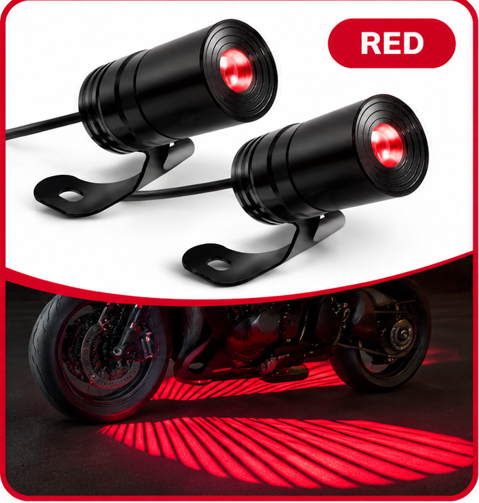 🏍️ Dual Motorcycle Laser Projector Lights!!!