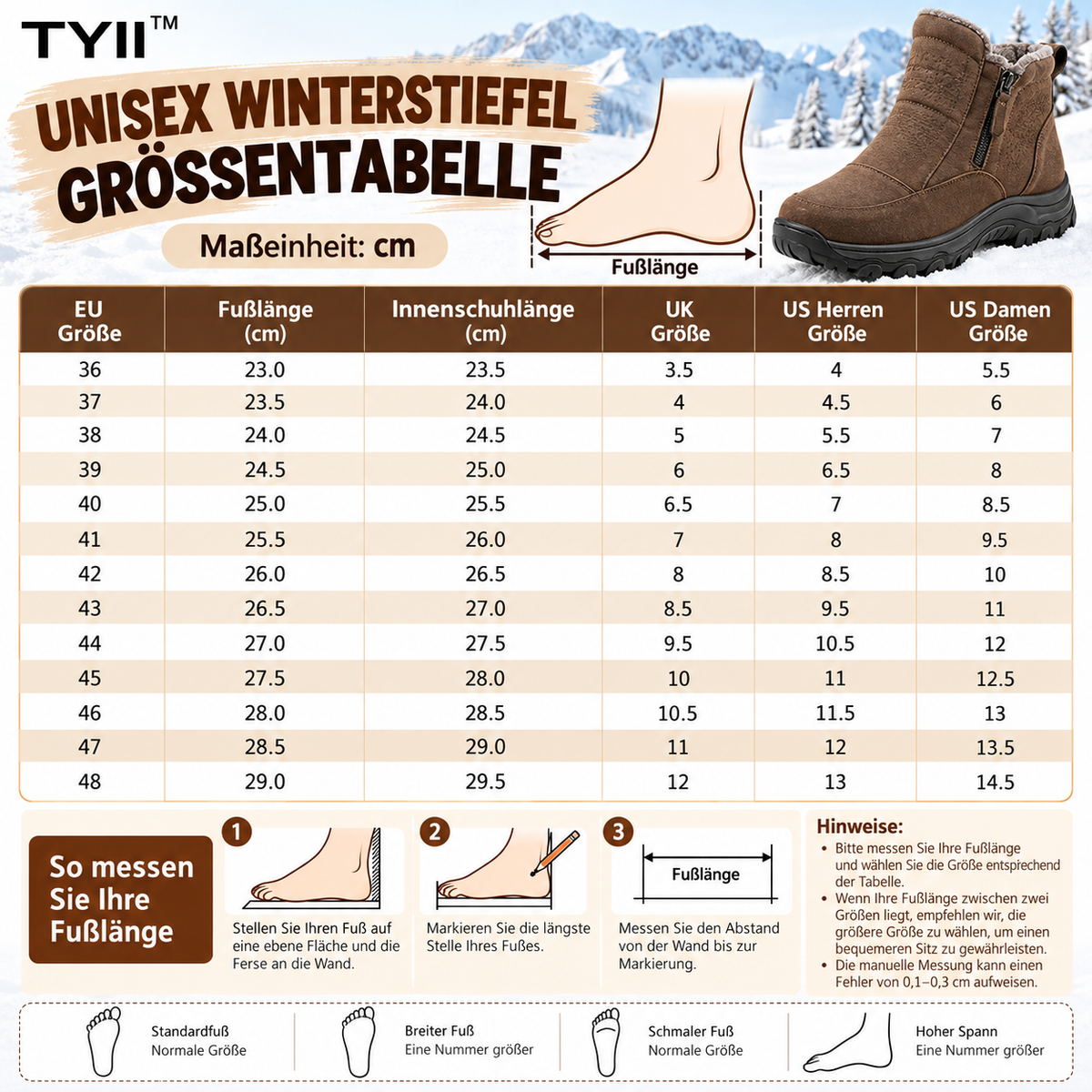 Gefütterte Winterstiefeletten – Warm, Rutschfest & Bequem für Damen und Herren ❄️