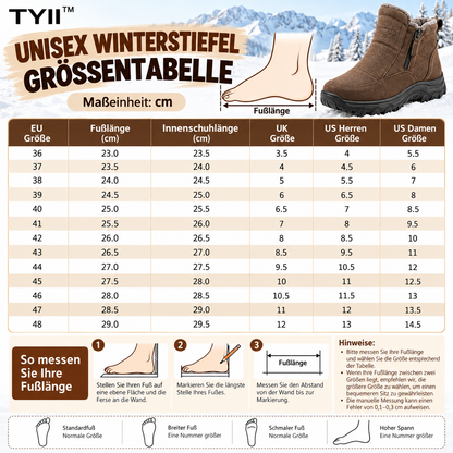 Gefütterte Winterstiefeletten – Warm, Rutschfest & Bequem für Damen und Herren ❄️