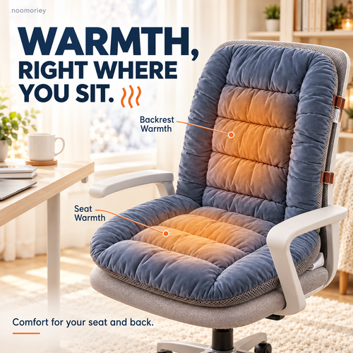 🔥 Cozy Heated Chair Cushion – Plush Seat & Back Warmer with Adjustable Heat & Timer！！！