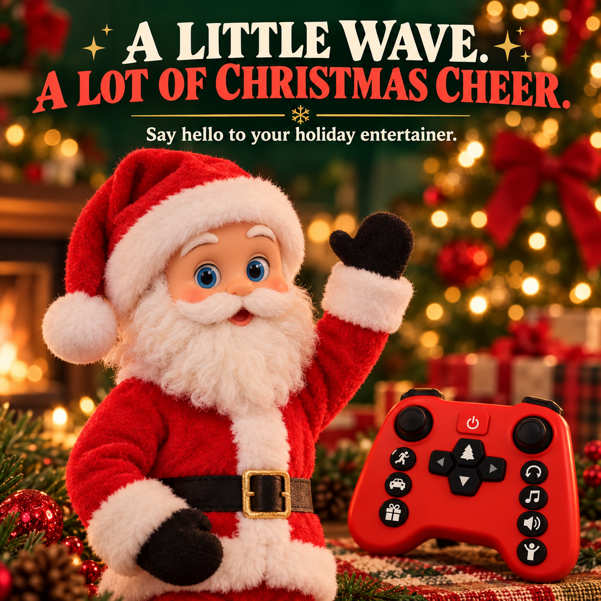 🎅 Remote-Control Santa Claus 🎄 Dancing, Waving & Walking Christmas Fun