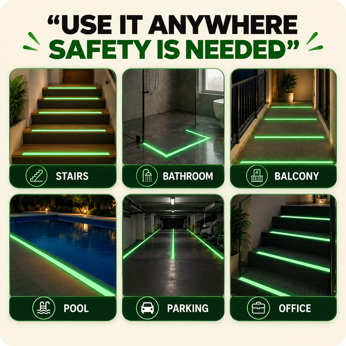 🔥Glow in the dark anti slip tape (🔥BUY 1 GET 1 FREE🔥)