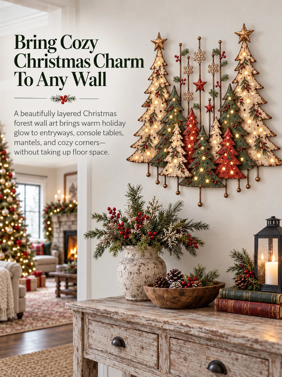 🔥Vintage Woodland Christmas Wall Decor