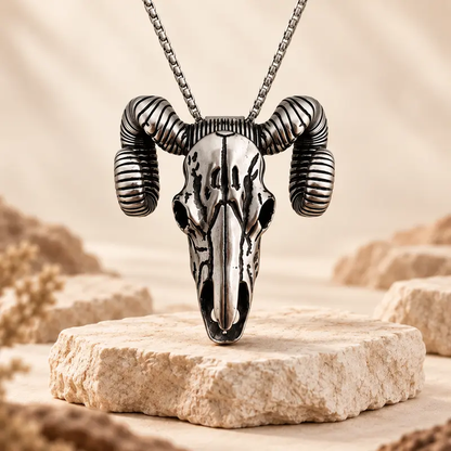 Western Skull Pendant Necklace & Belt Clip