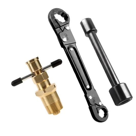 💥Compression Sleeve Puller Tool for 1/2" & 3/4" Brass Pipes, Rust-Resistant Ferrule Remover, Pipe Ring Extraction Kit for Corroded/Frozen Supply Stops, Removes Nut & Ferrule Safely – No Pipe Damage (Fits NPT 1/2", 3/4")