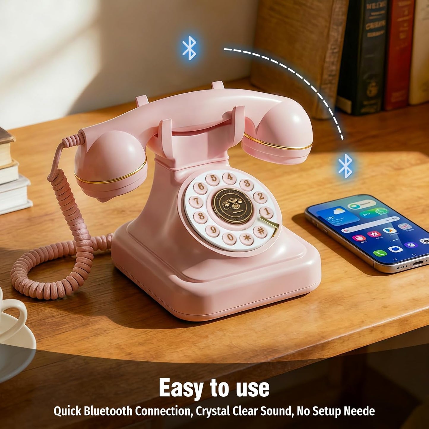 ☎️🌈Vintage Old Fashioned Telephone with Speakerphone & Volume Control📞