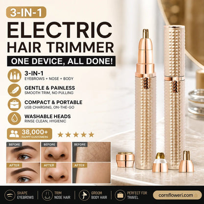 📍 2026 Sale — Over 38,000 Sold!🔥 Portable Electric Eyebrow Trimmer – Interchangeable Heads 🪒