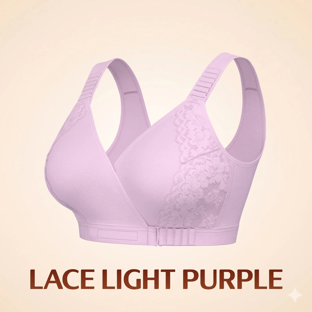 Front-Closure Wireless Comfort Bra – Adjustable Straps & Gentle Support