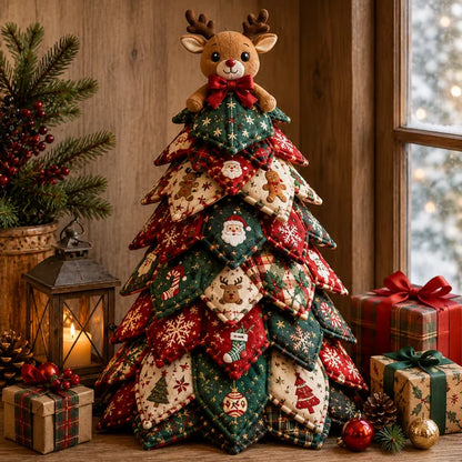 🔥LAST DAY 50% OFF - 🎄🧵DIY Quilted Christmas Tree Kit – Handmade Fabric Holiday Tabletop Tree Decor