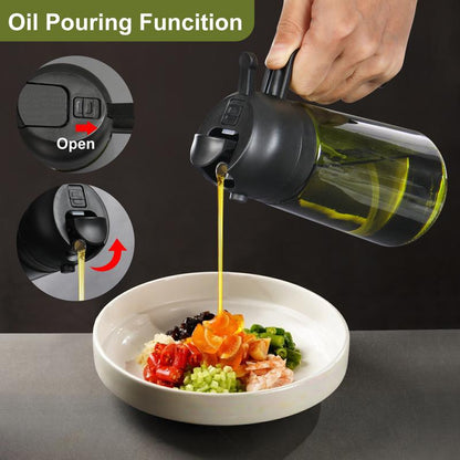 🎁HOT SALE💕2 in 1 Glass Oil Sprayer & Dispenser🔥