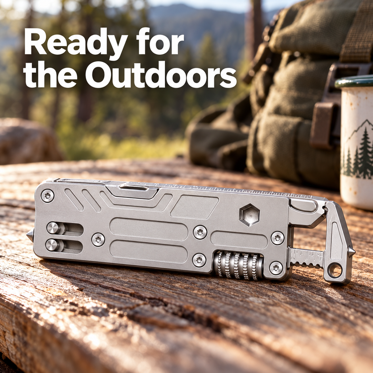 🛠️ Portable Titanium 10-in-One Outdoor Multi-Function Tool