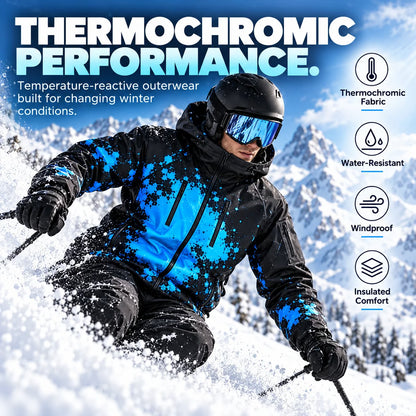 🖤 Black Friday Special: Temperature-Reactive Color-Changing Ski Jacket — Hit the Slopes in Color! ⛷️❄️