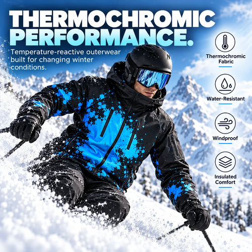 🖤 Black Friday Special: Temperature-Reactive Color-Changing Ski Jacket — Hit the Slopes in Color! ⛷️❄️