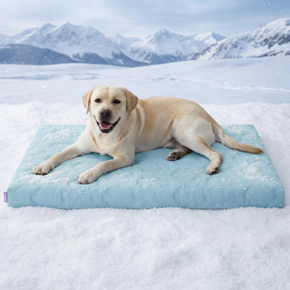 🔥🐶Washable Cooling Dog Mat, ❄️Non-Slip Summer Crate Bed for Large Dogs, No Gel & No Electric