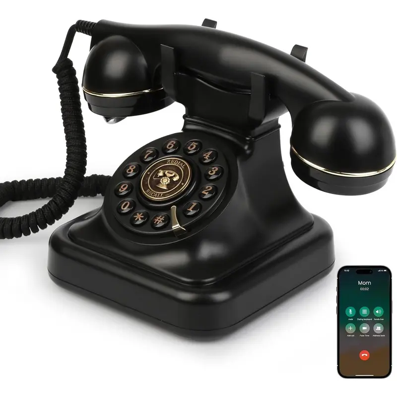 ☎️🌈Vintage Old Fashioned Telephone with Speakerphone & Volume Control📞