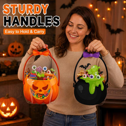 🎃Halloween Goodie Bags Plastic Candy Gift Bags with Handle