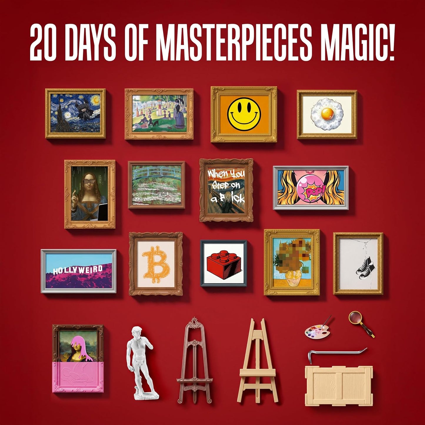 ✨ 20 Days of Artistic Surprises 🎨 Mini Masterpiece Collection Advent Calendar | Build Your Tiny Gallery