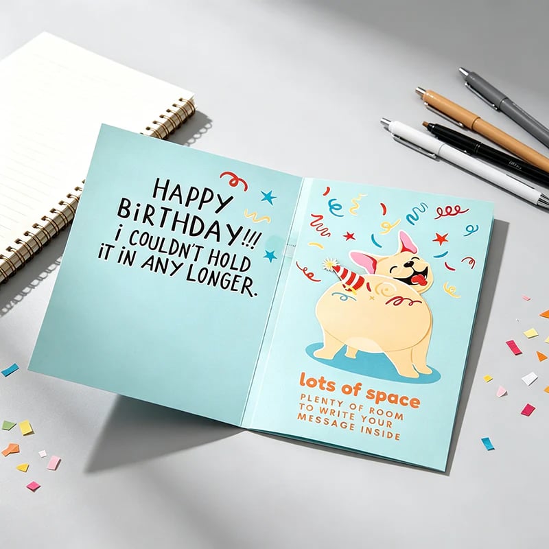 Farting Dog Birthday Card