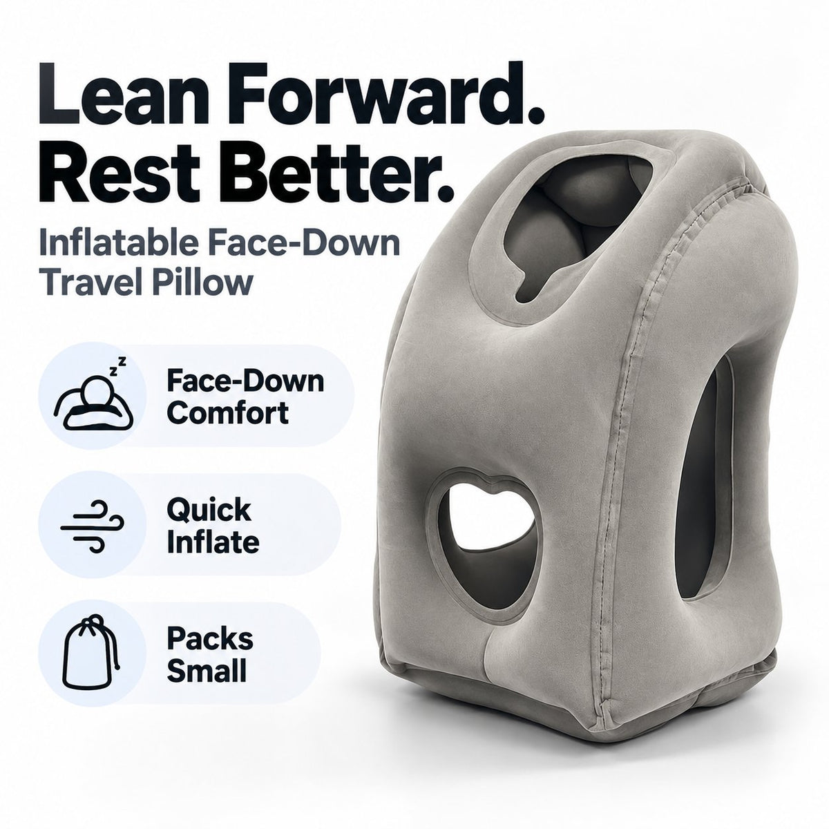 ✈️😴 Inflatable Travel Pillow — Sleep Comfortably Anywhere!