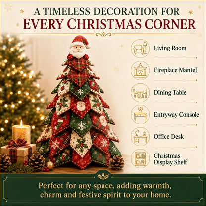 🔥LAST DAY 50% OFF - 🎄🧵DIY Quilted Christmas Tree Kit – Handmade Fabric Holiday Tabletop Tree Decor