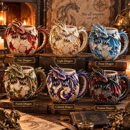 🐉🥚Dragon Egg Fantasy Sculpted Mug | 14oz Resin Coffee Cup for Dragon Lovers