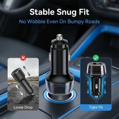 2-in-1 Compact Car Charger GPS Tracker Adapter